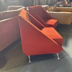 1人掛けソファ　1p 1P オレンジ　個性的　モダン　オシャレ　おしゃれ　家具　イス　椅子　チェア　【1脚の価格】の画像