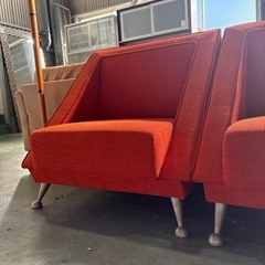 1人掛けソファ　1p 1P オレンジ　個性的　モダン　オシャレ　おしゃれ　家具　イス　椅子　チェア　【1脚の価格】の画像