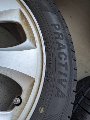中古夏タイヤ4本　205/55R16 ホンダ純正ホイール