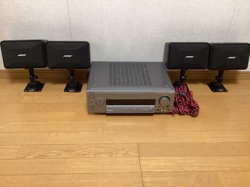 TA-V606とBOSE101MM×4とコ-ド×8+6mロングコード