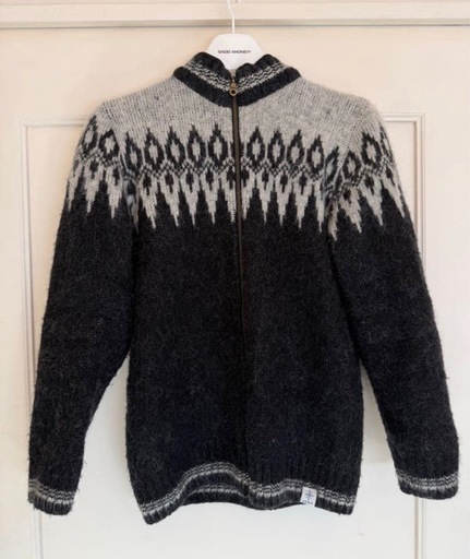 定価4万円KIDKA ノルディック柄 ジップアップセーター M