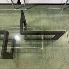 【Arte J apan/アルテ ジャパン】ガラステーブル ローテーブル センターテーブル 金属フレーム モダンスタイルの画像