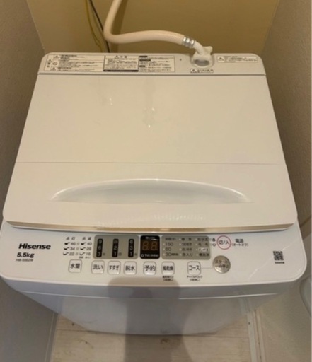 Hisense 洗濯機 5.5kg HW-55E2W｜使用2年｜動作良好｜