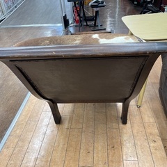 リクライニングチェアー　1人掛け　ハラコ　ブラウン　アンティーク調の画像