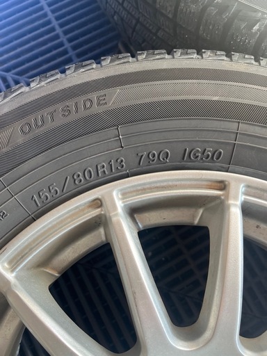 155/80R13 ヨコハマ　IG50+  4本　ホイールセット