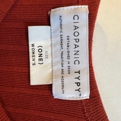 CIAOPANIC TYPY オーバルネックチュニックニッレッドFの画像