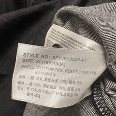 SPAO シャツ　ブラック　黒　デニムシャツ　モノトーンの画像