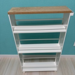 【決まりました】山崎実業　TOWER ハンドル付きスリムワゴン3段の画像