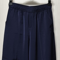 未使用 ワイドパンツ 青の画像