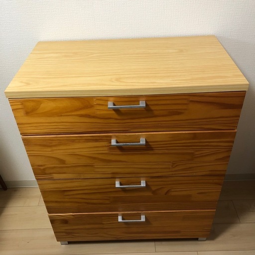 4段チェスト ショップ 天然木 バイカラー タンス 箪笥