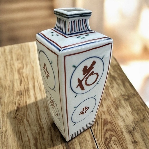 【宮本憲吉】和風陶器瓶 専用箱付き