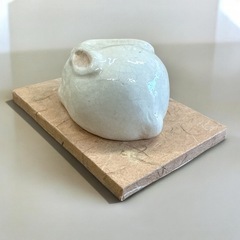 【清水六兵衛】作　陶器製ウサギの置物 木箱付きの画像