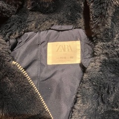 ZARA ネイビーファーコートサイズ150の画像