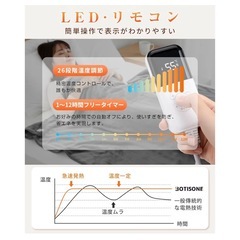 新品未使用！電気毛布　掛け敷き兼用 180×130cm ダブル 洗えるの画像