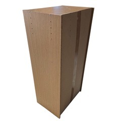 【ジ0111-10】扉付きだから収納しやすい‼️扉付き3段カラーボックス 扉上下開閉の画像