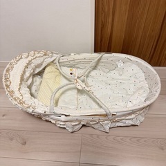 PUPPAPUPO プッパプーポ クーファン クーハン ベビーバスケット 布団 枕 シェード付き     の画像