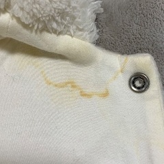 値下げ【日本製】東京エンゼル 耳付きもこもこカバーオール 50-80cm 袖2way（内側にシミあり）の画像