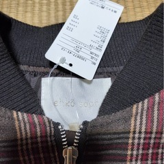 【新品】エヘカソポ　グレンチェックブルゾン　フリーサイズの画像