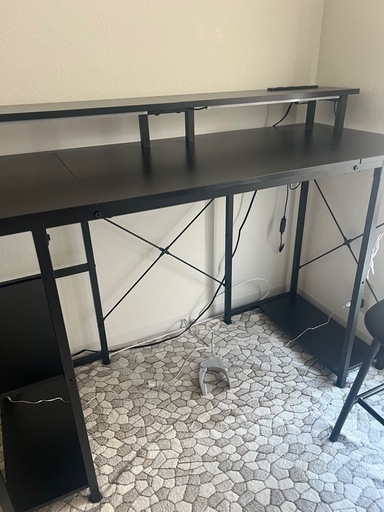受取決定しました【LEDライト付き】ゲーミングデスク120cm