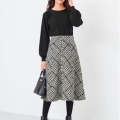 【新品未使用】anysis　ツイードチェックフレアスカートの画像