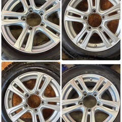 バリ溝‼️175/80R16🌈 ジムニー、AZオフロード等 🌈YOKOHAMAアイスガードG075🌈⭐️16×5.5J⭐️5H×pcd139.7⭐️IS22⭐️ご不要なタイヤ付きアルミ、廃バッテリー等お買取させて頂きます😊の画像