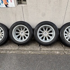 ホイールr16 ダンロップ205 60 r16 スタッドレス　4本　1本パンクの画像