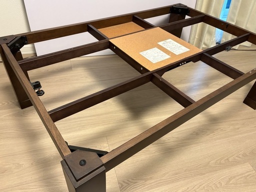 こたつテーブル（120×80cm）重厚感のある大判タイプ　モダンデザイン　分解済み
 