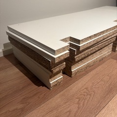 棚板　　木材　白　　10枚の画像