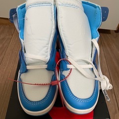 Off-White × Nike Air Jordan 1 High UNC "White/Dark Powder Blue"の画像