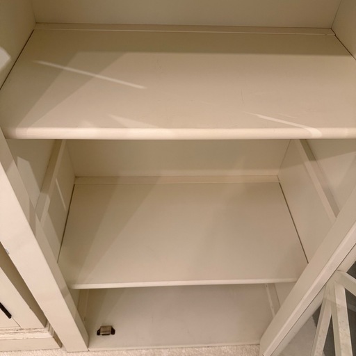 注文 ホワイト ガラス扉付きキャビネット セット ガラス 扉付き