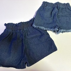 90cm 綿100% ショートパンツ×2の画像