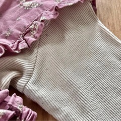 プチマイン　花柄ワンピース 90cmの画像