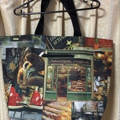 美品 大きいデザイントートバッグの画像