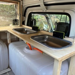 長い車検付き‼️キッチンカー　低走行　タンク付き　ハイゼット　パネルバンの画像