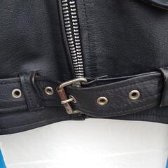 🈹⛔2/14(土)まで価格【古着/たぶんユーロ】Echtes Leder ダブルライダース レザー 黒 Lサイズの画像