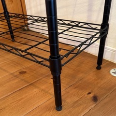 5段スリムスチールラック　ブラックの画像