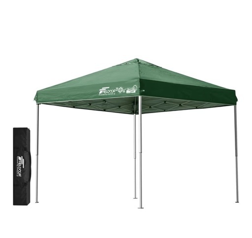 FIELDDOOR ワンタッチタープテント　UV加工　2.5×2.5m 重し6kg×4個　セット