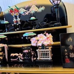 【1月中至急】雛人形3段飾りフルセット（備品のみも可）オルゴール・被布付きの画像