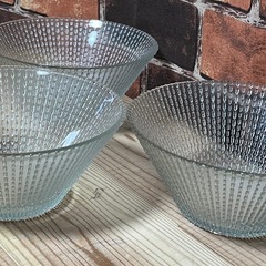 ビンテージ クリスタルガラス皿　そうめん ガラスセットの画像