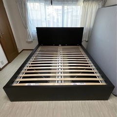1/25迄掲載　IKEA クイーンサイズベッド&マットレス（収納ボックス4個付き）手渡限定 値引限度の画像