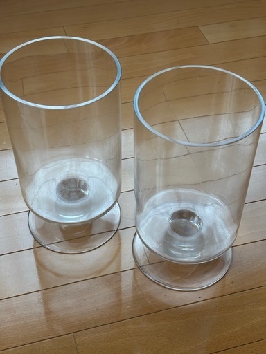 フラワーベース　ガラス製花瓶2台