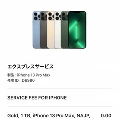 iPhone 13ProMax 1tb ゴールド 【新品未使用】with Apple care+の画像