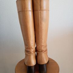 本革　ロングブーツ24センチの画像