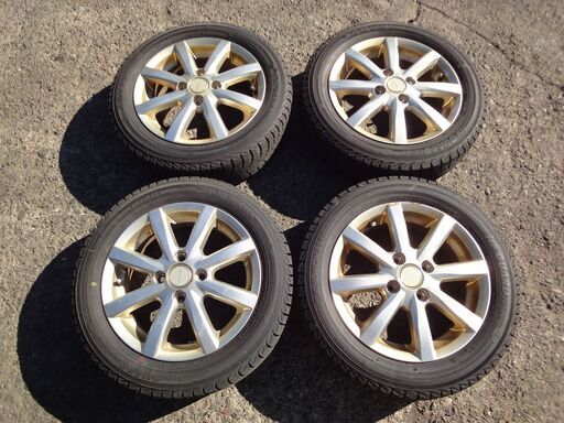 ﾖｺﾊﾏ ｱｲｽｶﾞｰﾄﾞ 8分山 155/65R14 ｱﾙﾐﾎｲｰﾙ４本付き 2023年製