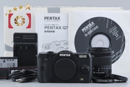 【中古】PENTAX ペンタックス Q7 ズームレンズキット ブラック 元箱付き
