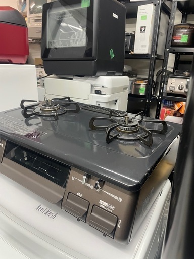 配送可能　保証付き　2023年製ガステーブルコンロ パロマ グレー ICS89BMR [約60cm /都市ガス12・13A /右強火]