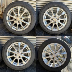 【格安　山あり】155\65R14 ノーマルタイヤ　アルミ　　4本セットの画像