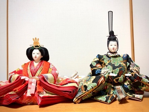 【中古】雛人形　3段五人飾り