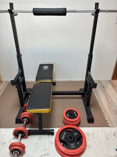 トレーニングベンチ　ウエイトセット