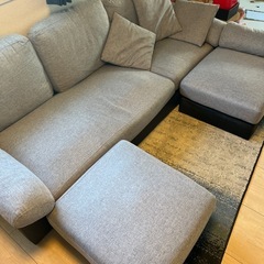 ニトリ/3人がけソファ/グレーの画像